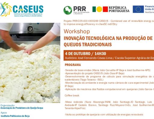 workshop intitulado “Inovação Tecnológica na Produção de Queijos Tradicionais"